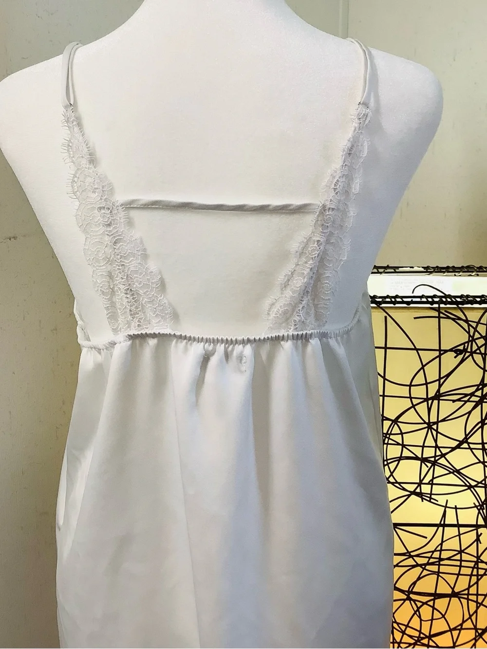 Splendid White Satin Maxi Slip Skirt